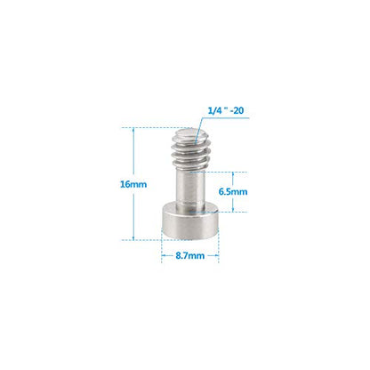 CAMVATE 1/4"-20 Camera Screw with Hexagon Socket Head for Tripod Baseplate | 5 Pieces