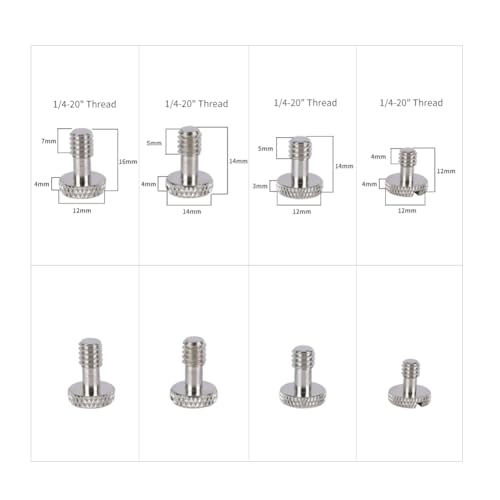 NICEYRIG Camera Accessories Screw Set, 1/4’’-20 & 3/8’’-16 Multi-Size Screws for DSLR Camera Cage, Handle, Cheese Plate [Pack of 24] - 617