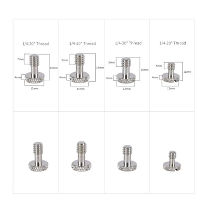NICEYRIG Camera Accessories Screw Set, 1/4’’-20 & 3/8’’-16 Multi-Size Screws for DSLR Camera Cage, Handle, Cheese Plate [Pack of 24] - 617