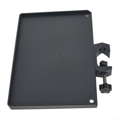 Microphone Stand Soundcard Tray, Plastic Sound Card Tray Mount Clamp on Rod Holders for Live Streaming, Recording, Black(M) - size: M