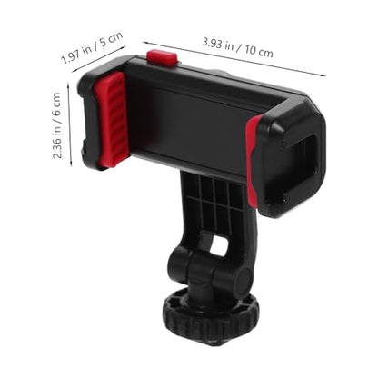 Hot Shoe Phone Clamp and Rotating Phone Holder Adapter for Tripod, Plastic Camera Mount Compatible with DSLR Hot Shoe, Selfie and Vlogging Accessory for Smartphone Photography