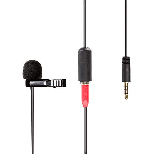 Saramonic Lavalier Clip-On Microphone for Smartphone with 4M Extension Cable Professional Video Microphone (SR-LMX1+)