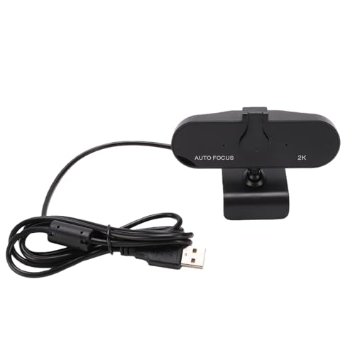GOWENIC 2K Webcam with PDAF Autofocus, 5MP USB Computer Camera with Microphone and Privacy Cover, for Live Streaming Meeting Zoom