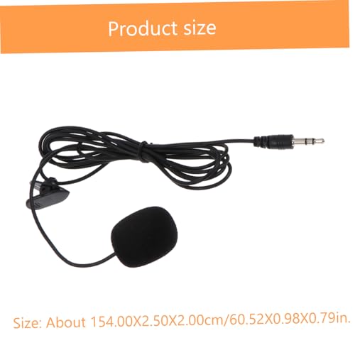 ABOOFAN 8pcs Clip-On Microphones for Phone and Camera, Professional Black Lavalier Mic Set for Teaching, Interviews, and Public Speaking, Multi-Functional Wired Microphone Accessories
