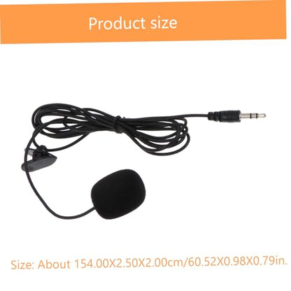 ABOOFAN 8pcs Clip-On Microphones for Phone and Camera, Professional Black Lavalier Mic Set for Teaching, Interviews, and Public Speaking, Multi-Functional Wired Microphone Accessories