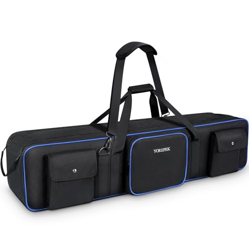 YOREPEK Tripod Carrying Case Bag 50.5", Resistant Light Stand Bag with 2 Removable Padding, Photo Studio Equipment Case for Tripods, Monopods, Speaker Stands, Umbrellas, Gear, Mic Stand, Tent Pole - color: 50.5*9.5*9.5