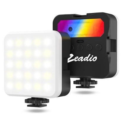 Zeadio LED Video Light, 3000K-7000K Dimmable Camera Fill Light with CRI>95, USB-C Rechargeable Pocket Light for Photography, Vlogging, Live Streaming, Compatible with Camera, Tripod, Phone Cage etc - color: LED, size: Pack of 1