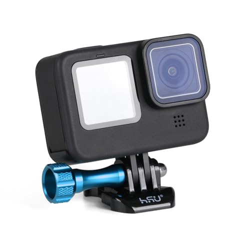 HSU Aluminum Thumbscrew Set + Wrench for Gopro Hero 13, 12, 11, 10, 9, 8, 7, 6, 5, 4, 3, Gopro Session, AKASO Campark and Other Action Cameras (Blue) - color: Thumbscrew Set + Wrench(Blue)