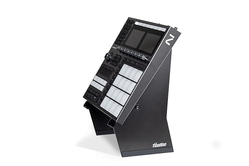 Headliner Adjustable Steel Desktop Production Stand; 55˚ Degree Angle; Fits Larger Desktop Synths, Samplers, Effects Modules, Drum Machines and more Music Production Gear for your Studio - size: Single-Tier 55° Desktop Production Stand