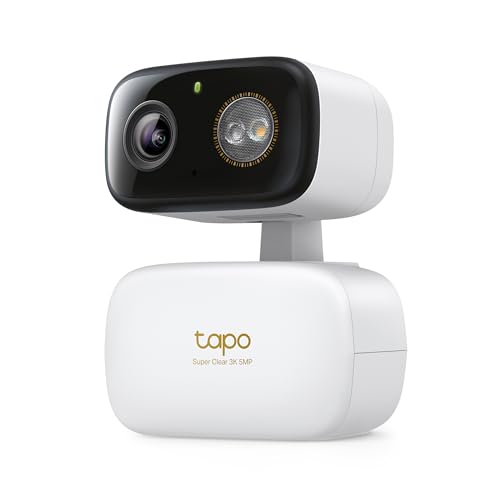Tapo 3K 5MP Pan/Tilt Indoor/Outdoor Security Camera, Free Person/Vehicle/Baby Cry Detect & 360° Motion Track, Color Night, SD/Cloud, Wrks w/Alexa & Google Home, 2.4 GHz WiFi, HybridCam 360 - size: 1-Pack, style: 3K Pan/Tilt