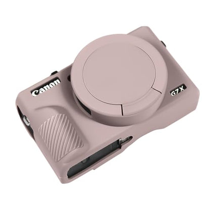 Easy Hood Case for Canon Powershot G7 X Mark III Digital Camera, Soft Silicone Protective Cover with Removable Lens Cover for Canon Powershot G7X Mark III DSLR Camera (Tiffany Pink) - color: Tiffany Pink