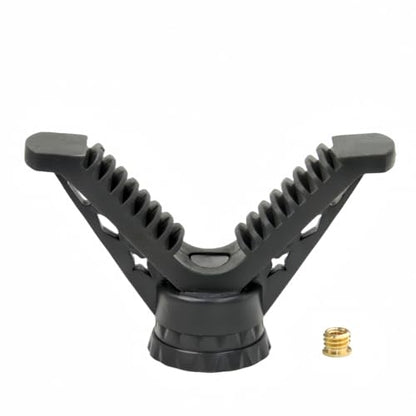 Rifle Clamp for Tripod - Heavy Duty Arca Swiss Saddle Mount with Quick Release, 1/4"&3/8" Screw Holes, Universal Hunting/Shooting Clamp Rest - style: 360° Rotatable V Yoke