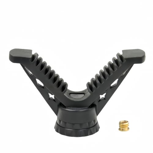 Rifle Clamp for Tripod - Heavy Duty Arca Swiss Saddle Mount with Quick Release, 1/4"&3/8" Screw Holes, Universal Hunting/Shooting Clamp Rest - style: 360° Rotatable V Yoke