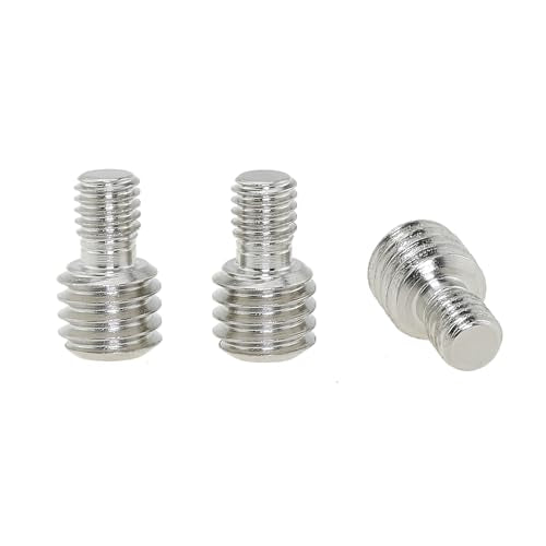 3PCS M6 Male to 3/8 Male Tripod Screw Adapter Camera Metal Screw for Photographic Equipment Binoculars Lamp Holder