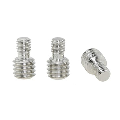 3PCS M6 Male to 3/8 Male Tripod Screw Adapter Camera Metal Screw for Photographic Equipment Binoculars Lamp Holder