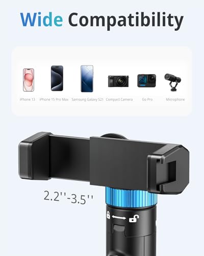 UBeesize 72" Phone Tripod - Tripod for iPhone & Selfie Stick with Phone Holder & Remote - Upgraded, Stable & Portable Stand for iPhone 17/16/15/14, Android, Cameras & Action Cams - size: 72-in