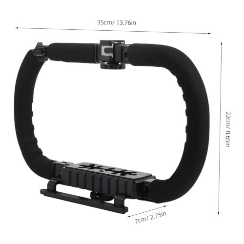 COHEALI Handheld Camera Stabilizer and Phone Video Support Grip for DSLR and Smartphones, Dual-Sided Anti-Shake Bracket for Vlogging and Filmmaking