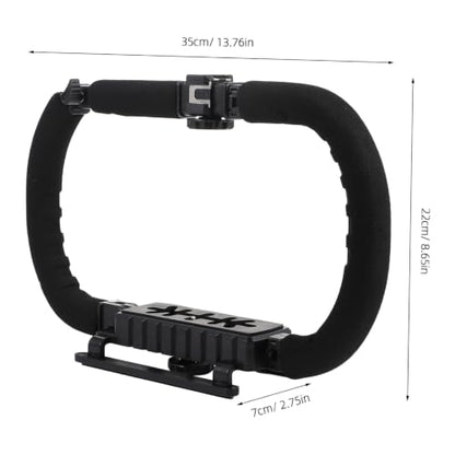 COHEALI Handheld Camera Stabilizer and Phone Video Support Grip for DSLR and Smartphones, Dual-Sided Anti-Shake Bracket for Vlogging and Filmmaking
