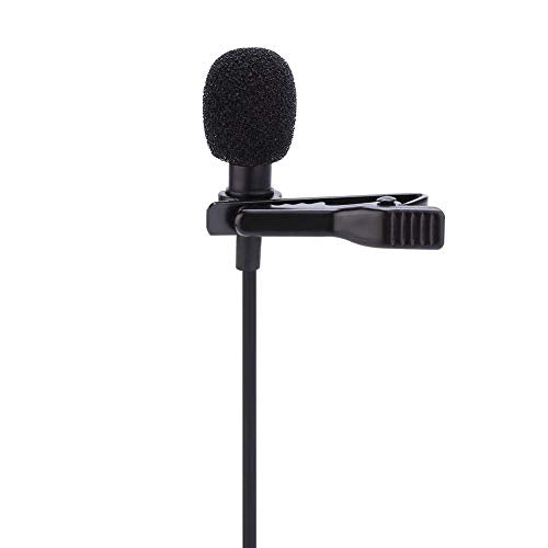 Lavalier Microphones, Wired Clip-on Lapel Headset High Sensitivity Low Noise Clear Voice Wide Dynamic Range Hands Headset Microphone Mic with 3.5mm Jack