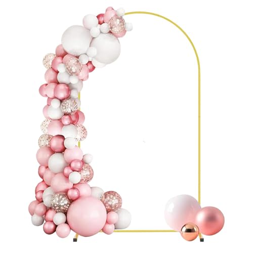 Quick Assembly 7.2FT Arch Backdrop Stand for Parties, Balloon Arch Stand, Wedding Arch Backdrop Stand, Lightweight & Sturdy for Birthday, Gradutation, Birdal Shower, Baby Shower, Anniversary, Wedding, New Year - size: 7.2FT-O