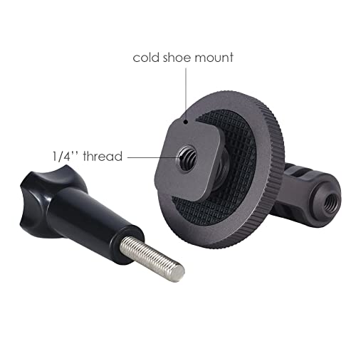 NICEYRIG Hot Shoe Mount Adapter for GoPro Hero 10/9/8/7/6/5, DJI Osmo Action, AKASO Brave 8/7/6 Applicable for Tripod Selfie Stick Monopod and DSLR Camera - 434 - color: Universal