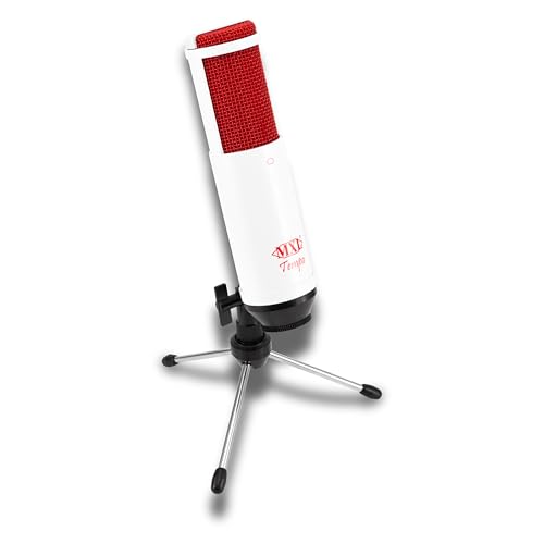 MXL Tempo-WR Mac and PC Compatible USB Powered Condensor Microphone - White/Red