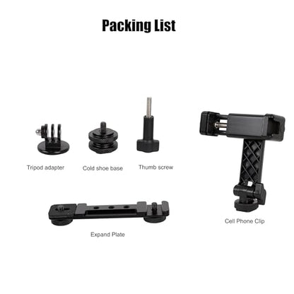 Multi-Camera Mount Rig for DJI Osmo Pocket 3 4 insta360 Luna Ultra & DSLR Digital Action Camera – Dual 1/4" Screws with Cold Shoe Mounts, Tripod Compatible, Supports Phone as Monitor