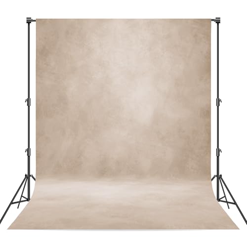 Abstract Professional Photography Backdrop for Portrait Photo Props Booth Background Photoshoot Studio with Polyester Fabric Roller Pocket on Top (8x10ft, Beige,No Stand) - color: Beige, size: 8'x10'