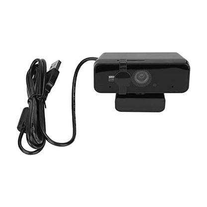 1080P HD USB Webcam with 360° Rotation, Inbuilt Mic, and Camera Cover for Privacy Protection, Plug and Play for Wide Applications