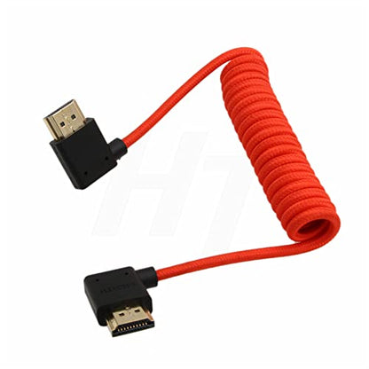 HDMI 2.1 HDMI 4K 120fps 8K 60fps Cable for ATOMOS Ninja V Sony A7siii Canon C300 C500 Ronin RS2 Monitor Camera Right Left Angle Type A Braided Coiled