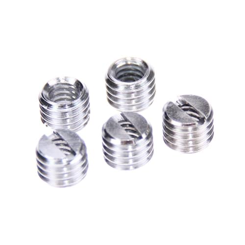 5 PCS 1/4 inch to 3/8 inch Tripod Thread Adapter, Easy Mount Convert Screw Adapter for Tripod Monopod Ballhead, Reducer Bushing for Camera Video Equipment DSLR SLR Mic Boom Stand