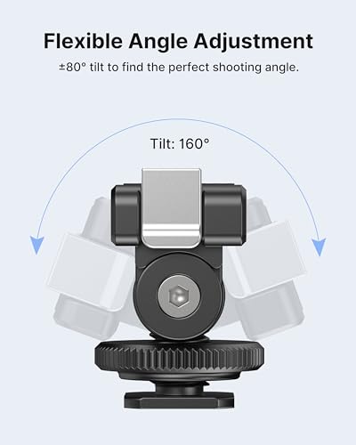 ULANZI CA22 Magnetic Cold Shoe Adapter Mount with 180° Tilt Quick Release | Action Camera Mount Compatible with DJI OSMO Pocket 3/Pocket 4/Pocket 4 Pro/Luna/Action 6 5 4 3 2 Pro/Insta 360 X5 GO Ace Pro