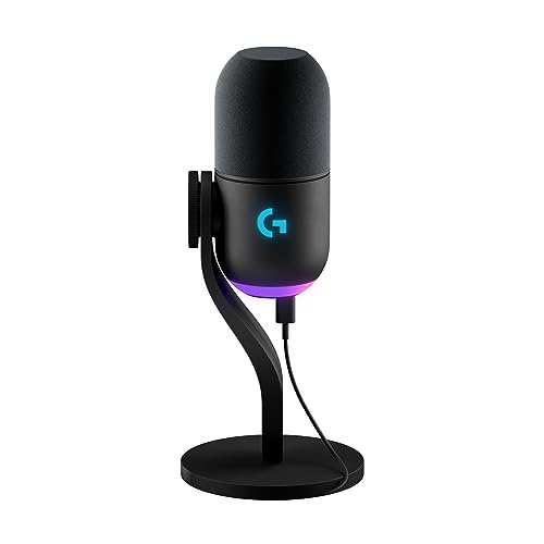 Logitech G Yeti GX Dynamic RGB Gaming Microphone with LIGHTSYNC, USB Mic for Streaming, Supercardioid, USB Plug and Play for PC/Mac - Black - color: Black