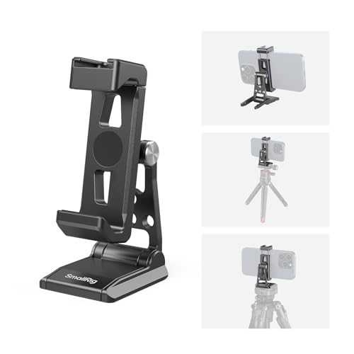 SMALLRIG Metal Phone Tripod Mount, Cell Phone Mount with Quick Release Adapter for Arca-Swiss, Multifunctional Phone Holder for Arca-Type Tripod, for DJI RS 3 Mini Stabilizer, for iPhone 17 16-4611 - style: Arca Interface