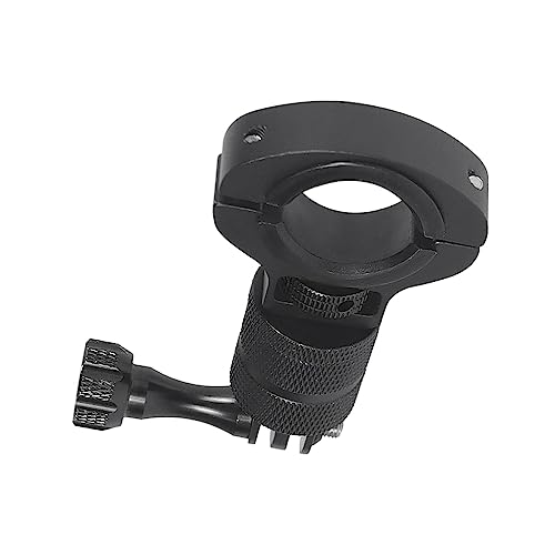 Motorcycle Handlebar Clip Holder 1/4 Screw Bicycle Bike Seatpost Clamp Compatible with Go-pro 11 ONE Action Camera Accessories (Black Set) - color: Black Set
