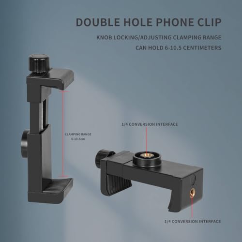 Magic Arm with Clamp, Long Articulating Arm Camera Mount, Adjustable Phone Mount Holder 360° Rotation, Mic Arm for Microphone, LED Lights, for Phone, Tripod, Desk, Table - size: 14"+clamp+phone clip