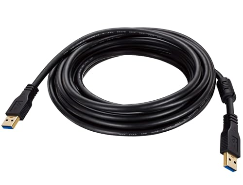 USB to USB Cable Male to Male 20 ft, Long USB 3.0 Cable A to A for Data Transfer Hard Drive Enclosures, Printer, Modem, Cameras