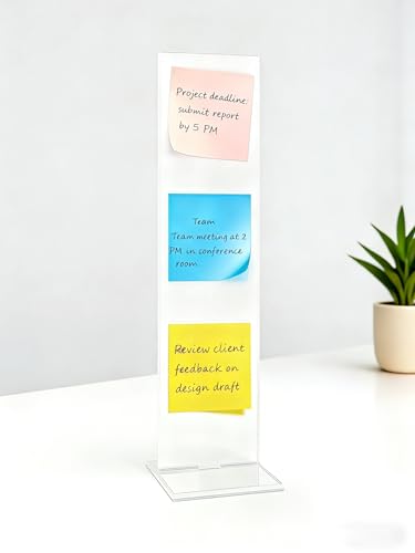 Monitor Memo Board - Removable Sticky Note Holder for Computer Monitors, Transparent Acrylic Office Desk Accessories, No Screen Damage, Fits Laptops & Desktops (Acrylic-1PC) - color: Acrylic-1pc
