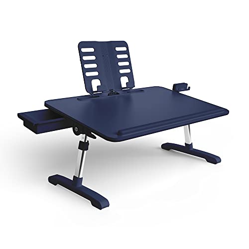 Limitless TotalDesk Portable Workstation and Lap Desk with Adjustable Height & Tilt (Navy) - color: Navy