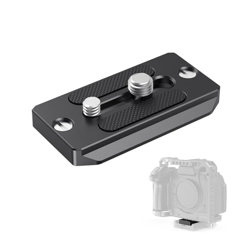 SMALLRIG Quick Release Plate for Arca Swiss, Baseplate with 1/4''-20 Screw, 3/8''-16 Screw, for Cameras and Cages - 2146B - style: Universal