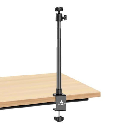 Ailight Camera Desk Mount Webcam Stand, Adjustable Table Camera Stand with 1/4" Screw & C Clamp Overhead Tripod Webcam Mount for Logitech Obsbot insta360 Anker and Others - size: TS6001