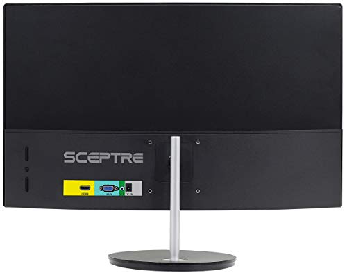 Sceptre Curved 24-inch Gaming Monitor 1080p R1500 98% sRGB HDMI x2 VGA Build-in Speakers, VESA Wall Mount Machine Black (C248W-1920RN Series) - style: 24" Curved Gaming