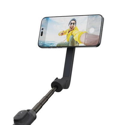 ShiftCam SnapStand Max – Magnetic Selfie Stick & Tripod – Compact, Foldable & Extendable with Tilt Head and Magnetic Bluetooth Remote (Jet Black, SnapStand Selfie) - color: Jet Black, size: SnapStand Selfie