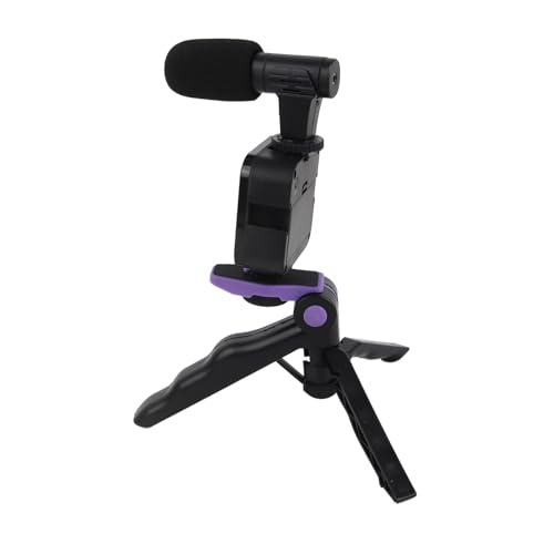 Live Video Mobile Phone Photography Set with Fill Light, Microphone & Desktop Tripod, Adjustable Brightness & Noise Reduction - Portable Live Streaming Kit for Content Creato