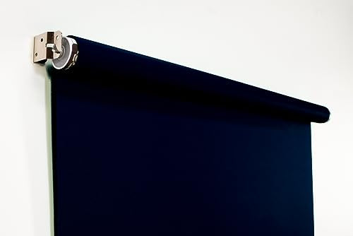 Black 2.5' x 5' Rollup Backdrop System – Compact Spring-Powered Background, Wall, Ceiling, or Door Mounted for Professional Headshots, Office Portraits & Studio Photography - color: Black