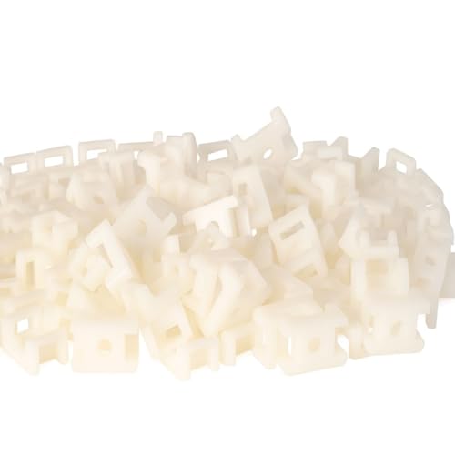 GTSE 8 Inch White Zip Ties, Saddle Mounts and Self Tapping Screws Set, 100 Pack Cable Ties, 50lb Strength, UV Resistant Strong Self-Locking Tie Wraps - color: White, style: 0.2 " Wide / 0.14" Screw Hole Mounts and Zip Tie Set
