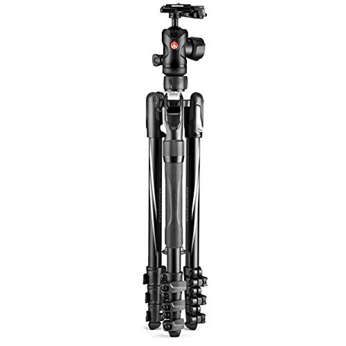 Manfrotto MKBFRLA4B-BHM Befree Advanced 2N1 Travel Tripod with Monopod, Lever Lock, Tripod Bag, Plate and Ball Head Included for Canon, Nikon, Sony, DSLR, CSC, Mirrorless, Up to 9 kg, Aluminium - style: 2 in 1 - Twist Black