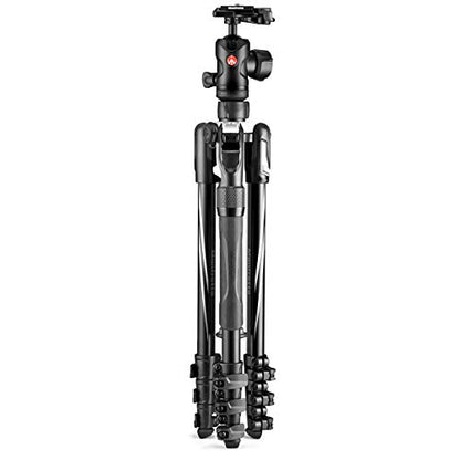Manfrotto MKBFRLA4B-BHM Befree Advanced 2N1 Travel Tripod with Monopod, Lever Lock, Tripod Bag, Plate and Ball Head Included for Canon, Nikon, Sony, DSLR, CSC, Mirrorless, Up to 9 kg, Aluminium - style: 2 in 1 - Twist Black