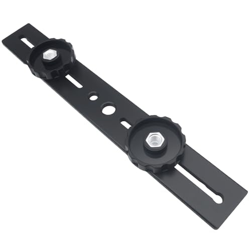 Dual Camera Flash Mount Bracket 20CM Tripod Mount Extension Bar with 1/4'' Screw Hot Shoe Mount for Fill Light and SLR Camera (Black)