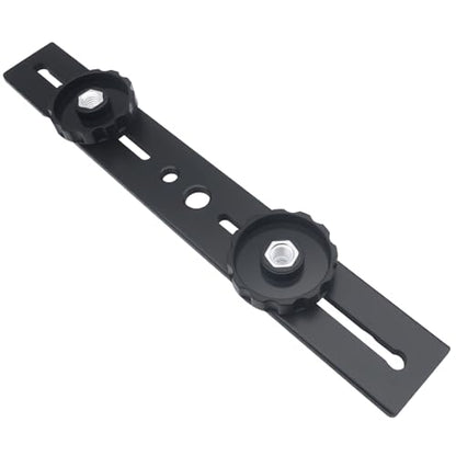 Dual Camera Flash Mount Bracket 20CM Tripod Mount Extension Bar with 1/4'' Screw Hot Shoe Mount for Fill Light and SLR Camera (Black)